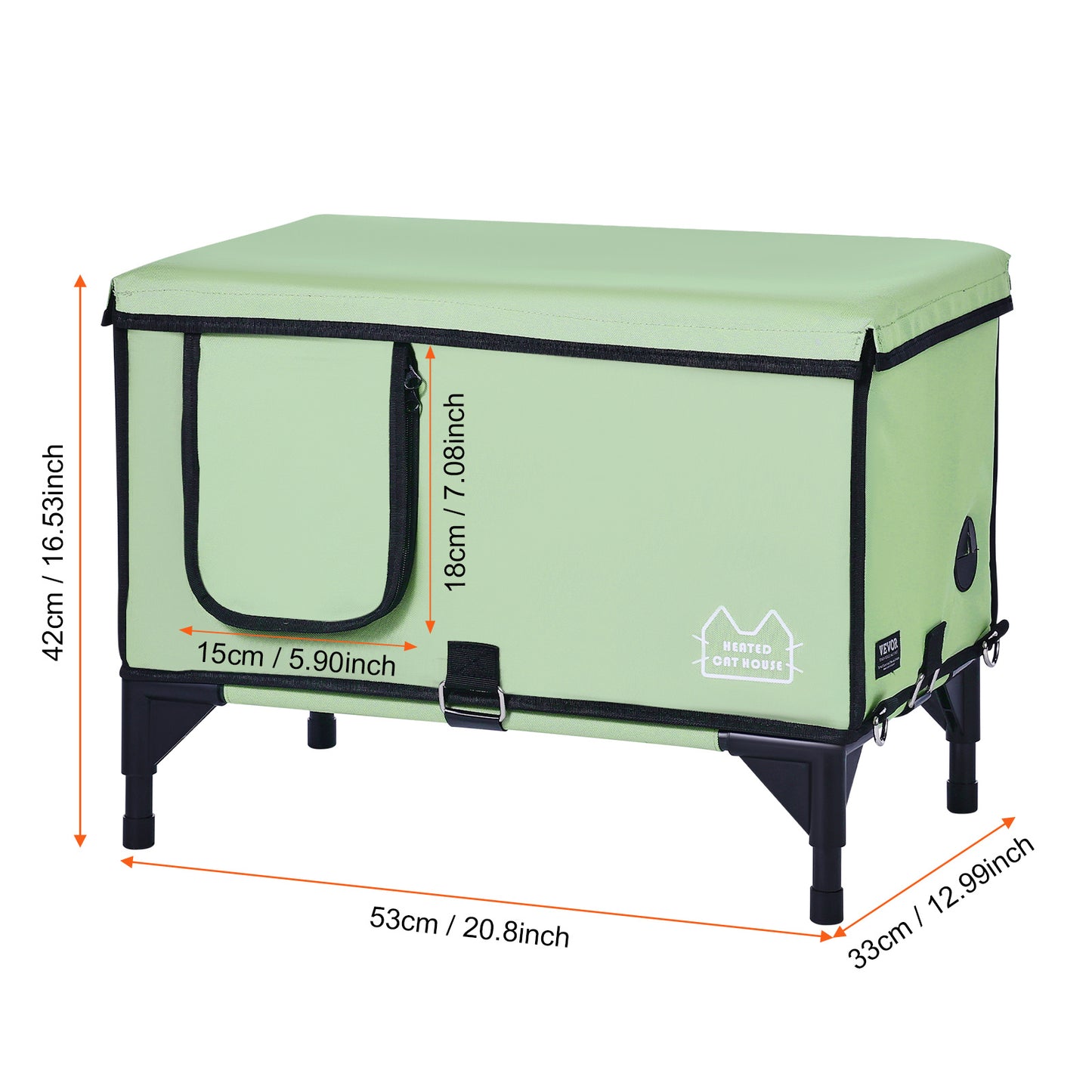 Dimensions of the Elevated Heated Cat House
