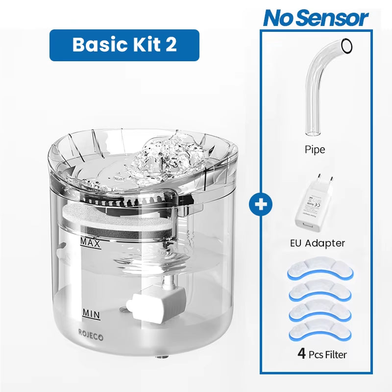 Basic Kit 2 includes 4 filter but NO Sensor for the Automatic Cat Water Fountain and Accessories