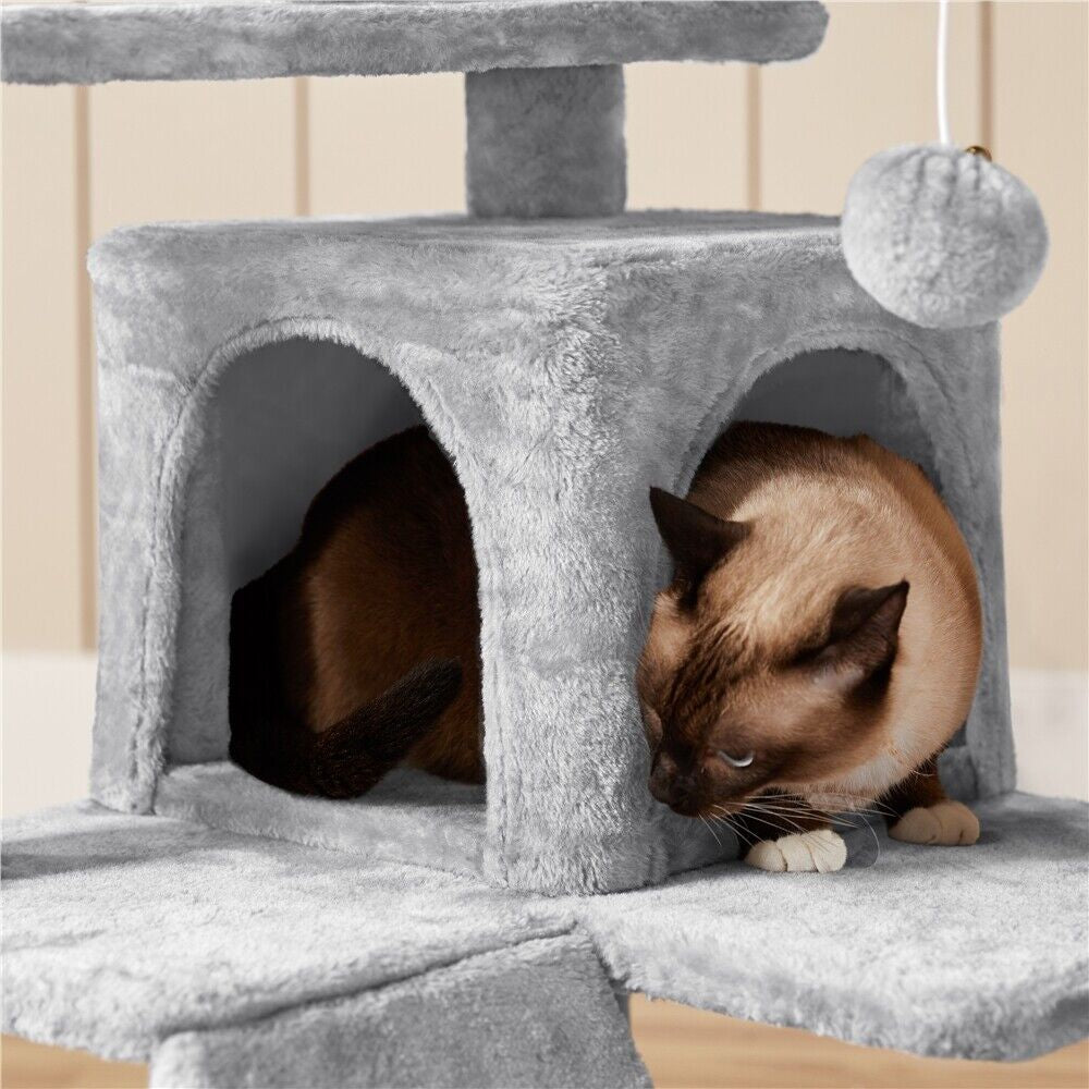 Cat Tree Cat Tower Cat Condo with Scratching Posts & Ladder for Cats Kittens