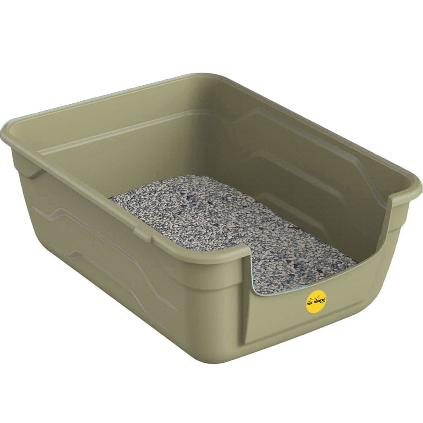 Grey Large Cat Kitten Litter Tray Box High Sided UK Deep Toilet Loo Luxury Catcentre®