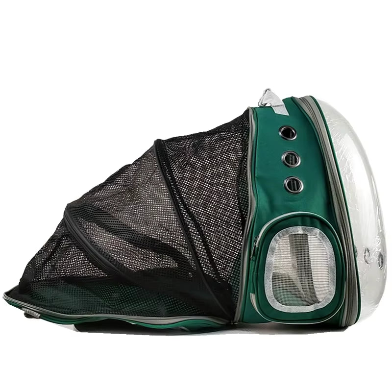 Green 1 Portable Cat Carrier Capsule Backpack Foldable Bubble Pet Supplies