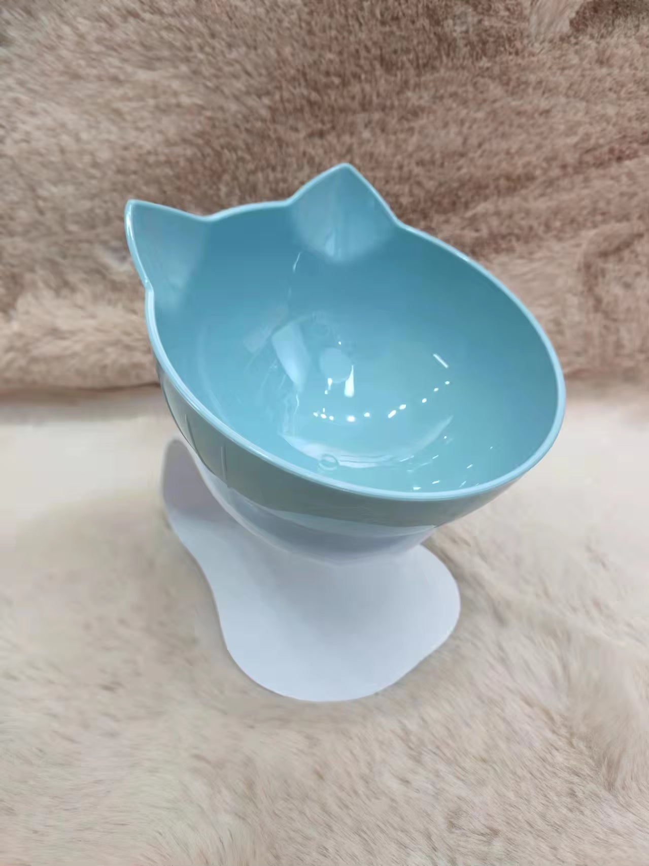 Blue Single Cat Bowl Pet Water Food Pet Bowl Inclination Stand Cats Feeder Feeding Bowl Kitten