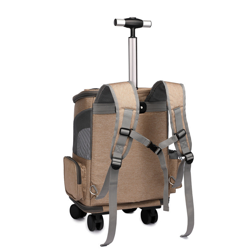 Backpack straps of the Portable Folding Pet Trolley Backpack