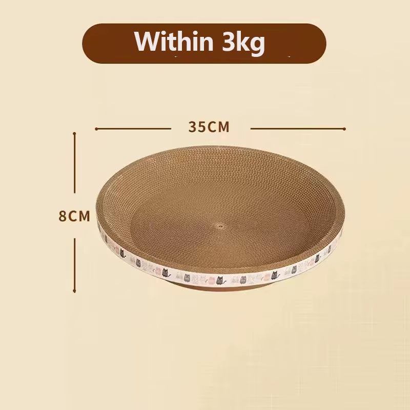 Dimensions of the Small Round Corrugated Cat Scratcher, Wear-Resistant Cats Up to 3kg