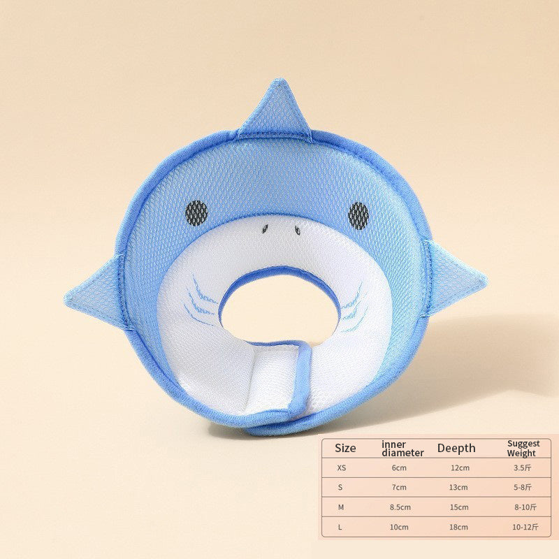Dimensions Cute shark shape Soft Cat Recovery Collar