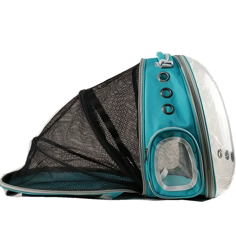Green 2 Portable Cat Carrier Capsule Backpack Foldable Bubble Pet Supplies