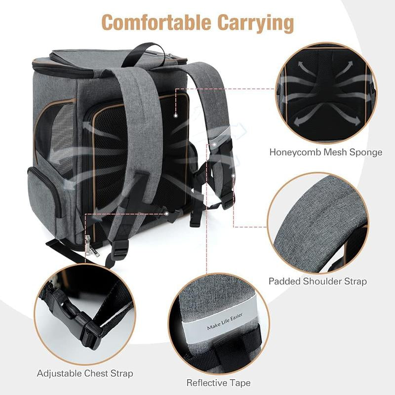 Pet Carrier Backpack Comfortable Carrying.