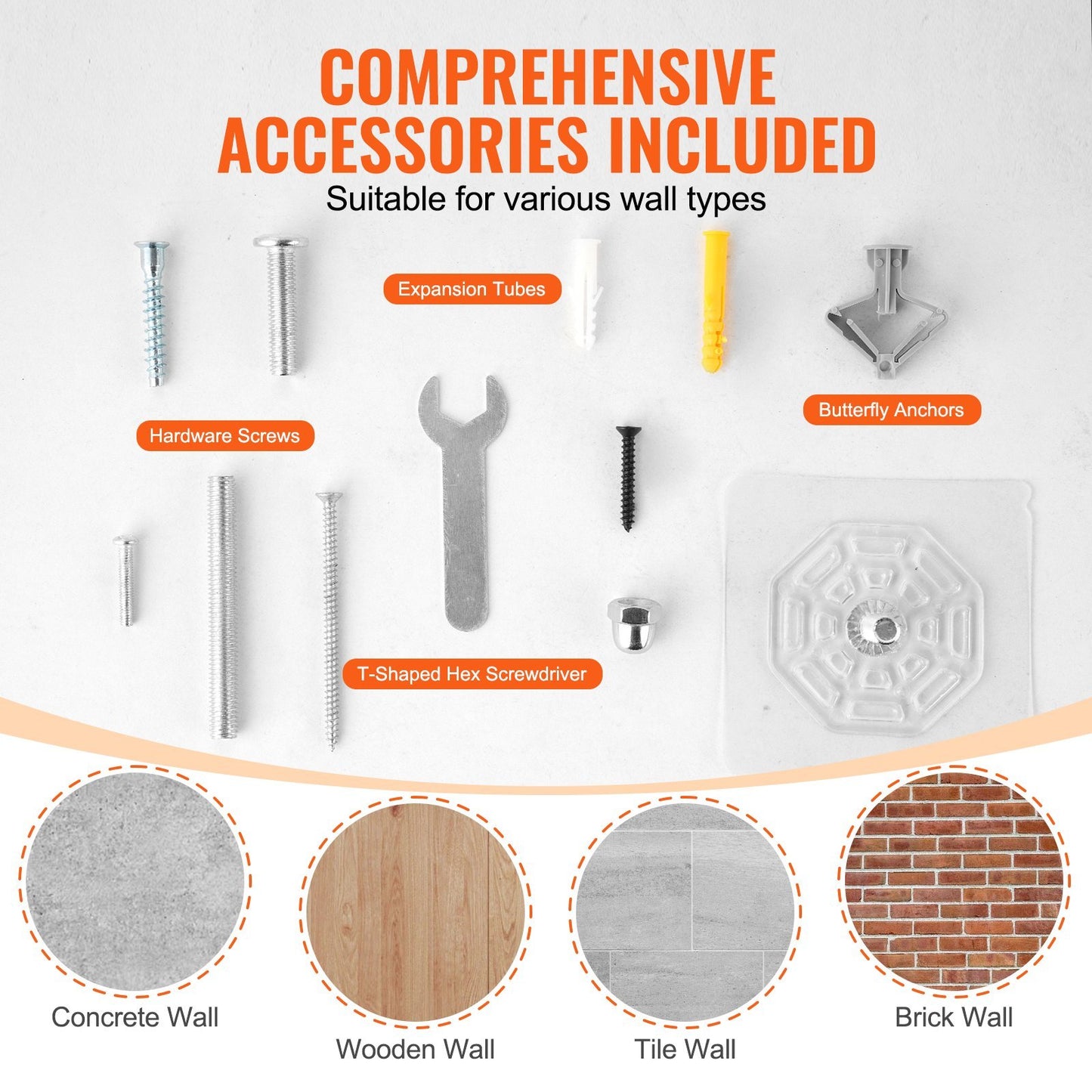 Comprehensive Accessories Included for the Play Paradise 4pcs Wall Mounted Cat Shelves
