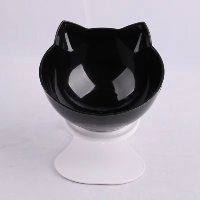 Black Single Cat Bowl Pet Water Food Pet Bowl Inclination Stand Cats Feeder Feeding Bowl Kitten
