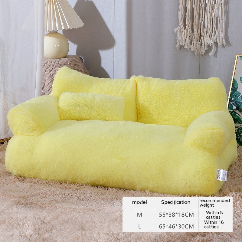 Lemon yellow Luxury Cat Sofa Bed