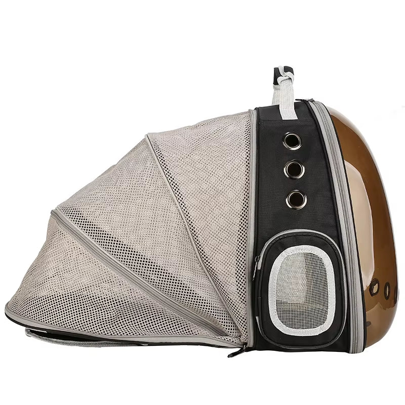 Black 3 Portable Cat Carrier Capsule Backpack Foldable Bubble Pet Supplies