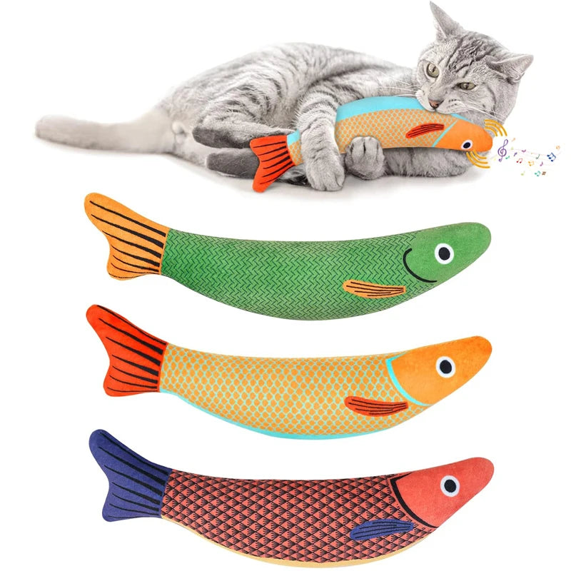 Colours Fish - 3D Simulation Fish Cat Toy with Catnip