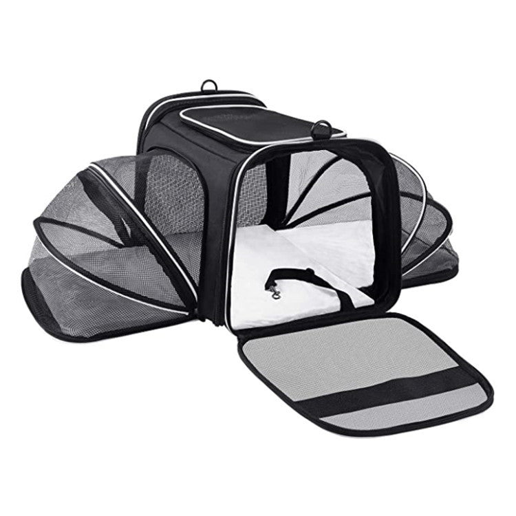 Expandable Airline Approved Cat Carrier in Black