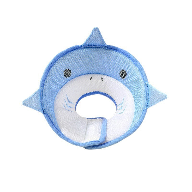 Cute shark shape Soft Cat Recovery Collar