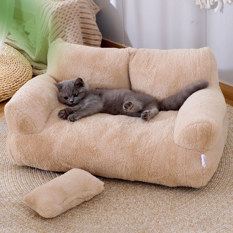 Mousse Coffee Luxury Cat Sofa Bed with Cat
