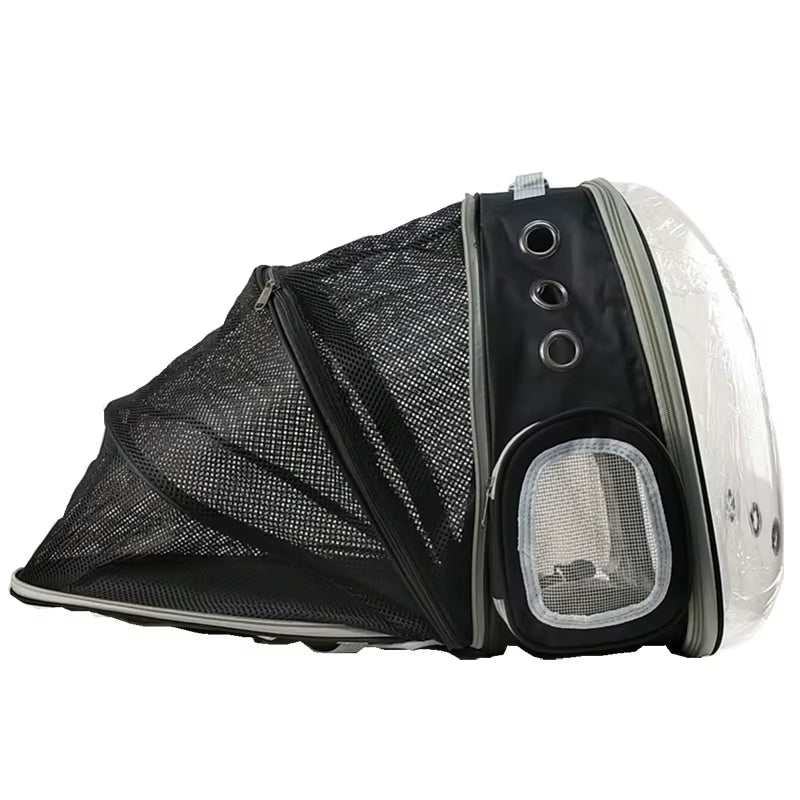 Black 1 Portable Cat Carrier Capsule Backpack Foldable Bubble Pet Supplies