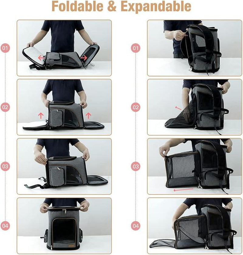 Pet Carrier Backpack Expandable and Foldable.