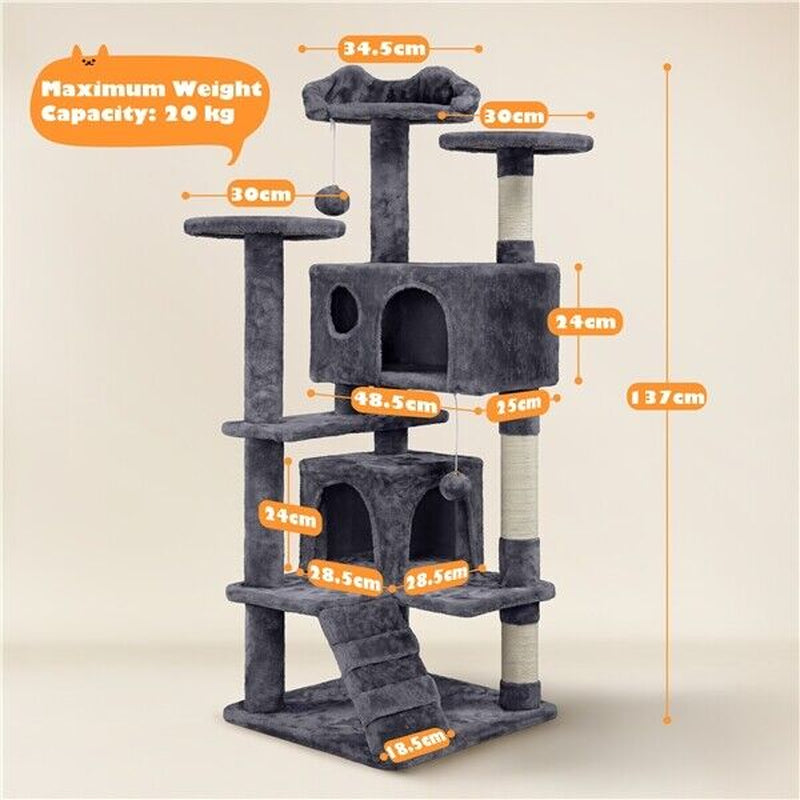 Dimensions Cat Tree Cat Tower Cat Condo with Scratching Posts & Ladder for Cats Kittens