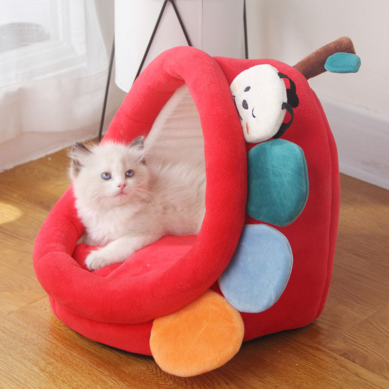 Ping An Guo - Red Cosy Indoor Cat Bed
