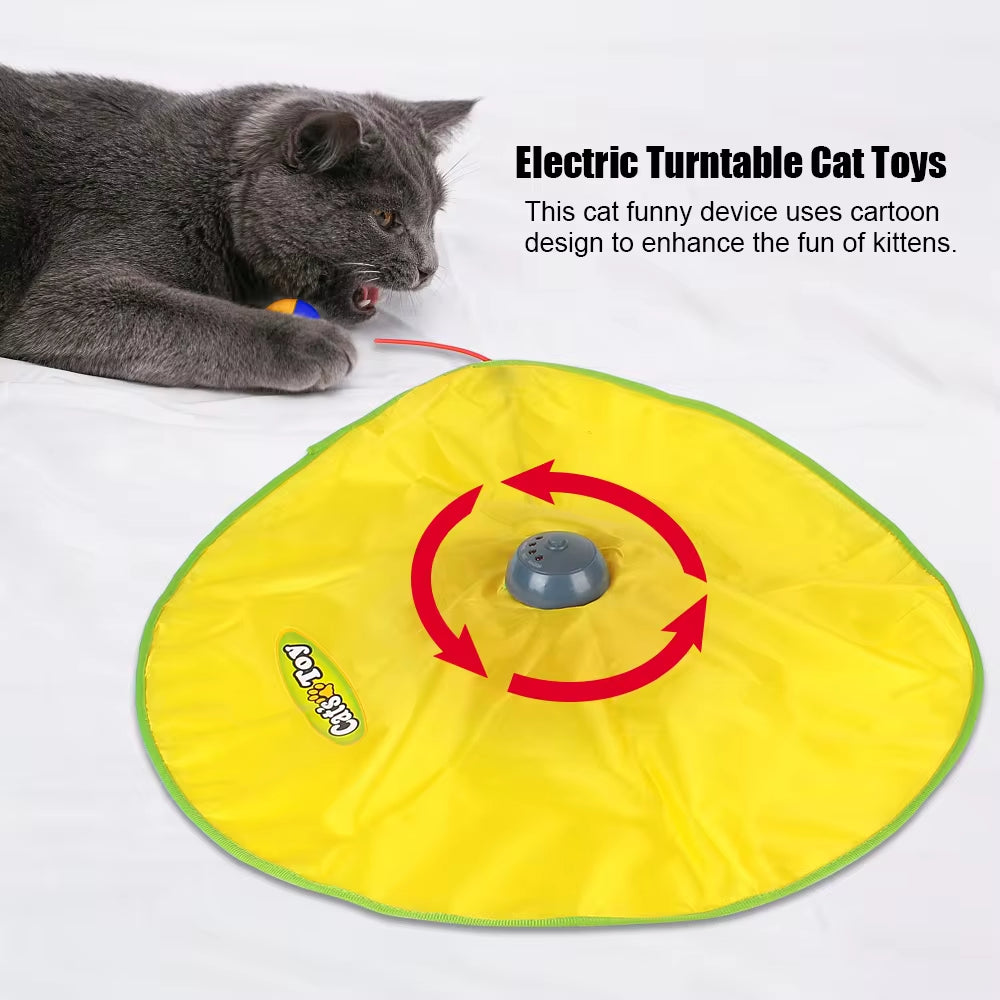 4 Speeds Motions Undercover Moving Mouse Feather Interactive Pet Toy for Cat Kitty