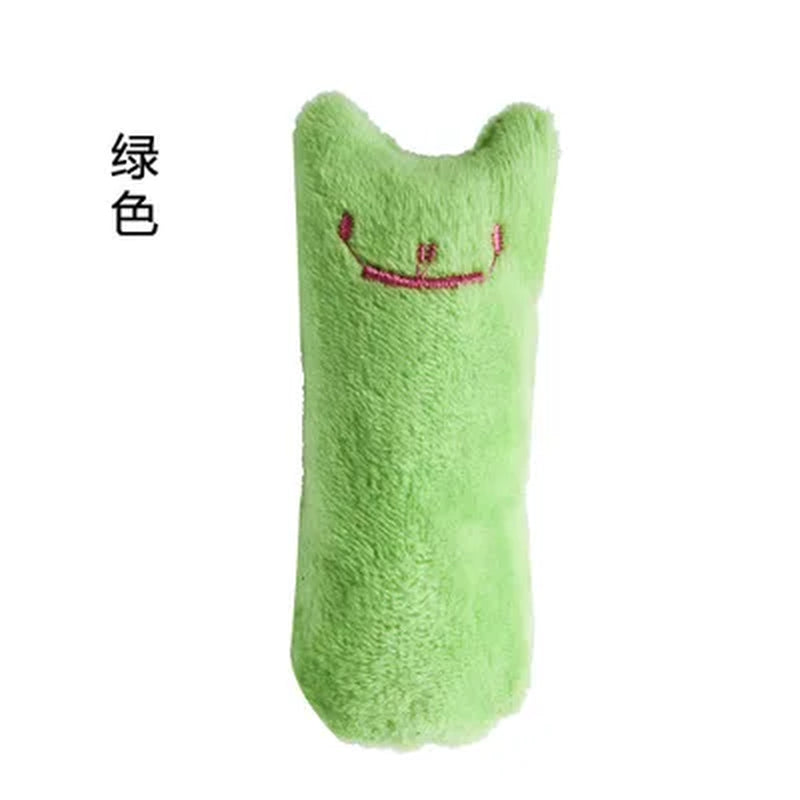 Green Plush Interactive Catnip Toy