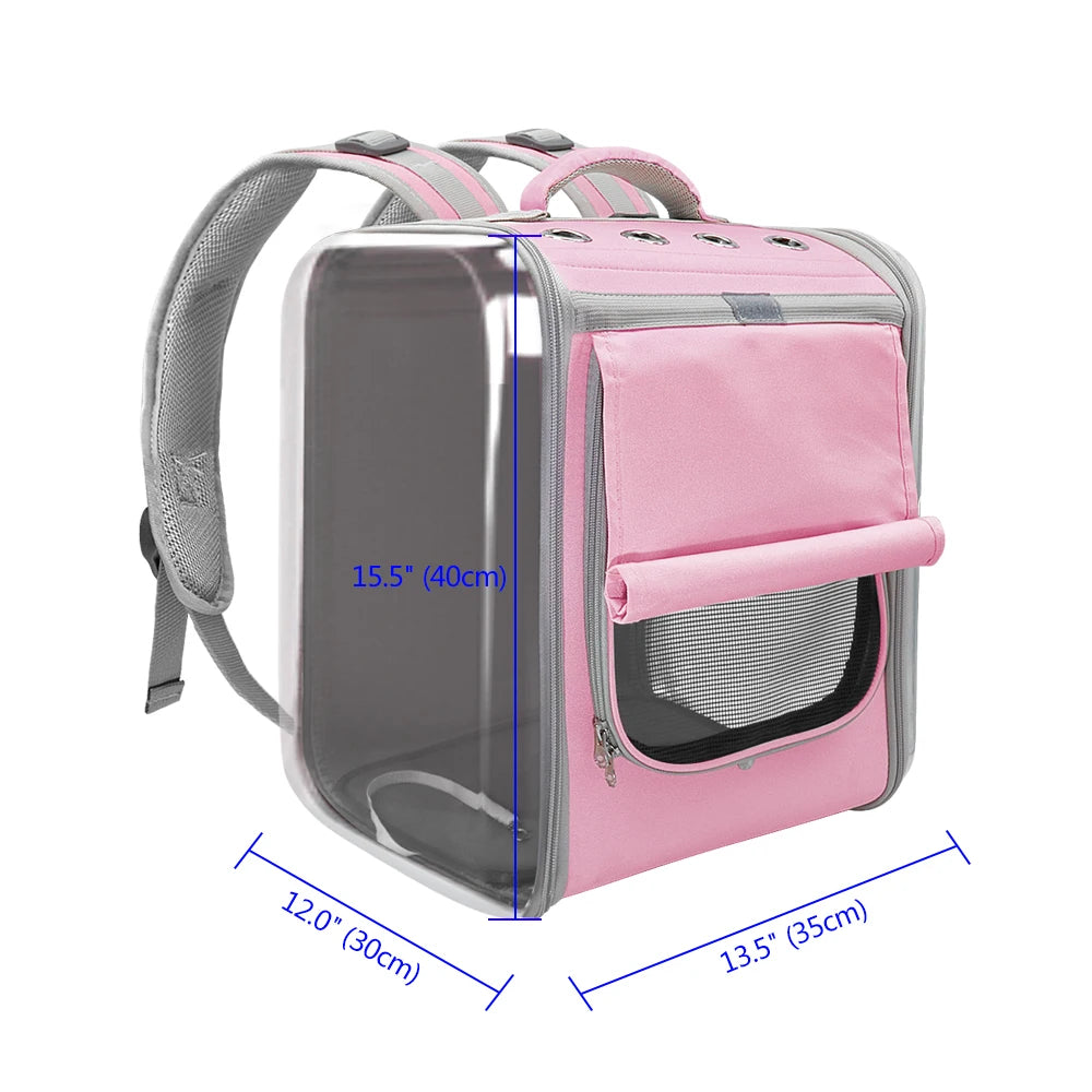 Pink Pet Cat Carrier Backpack Breathable Cat Travel Outdoor Shoulder Bag Pet Supplies