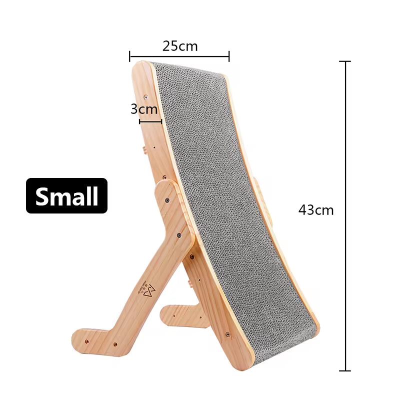 Dimensions of the Small Wooden 3 in 1 Cat Scratcher Detachable Lounge Bed Scratching Post for Cats