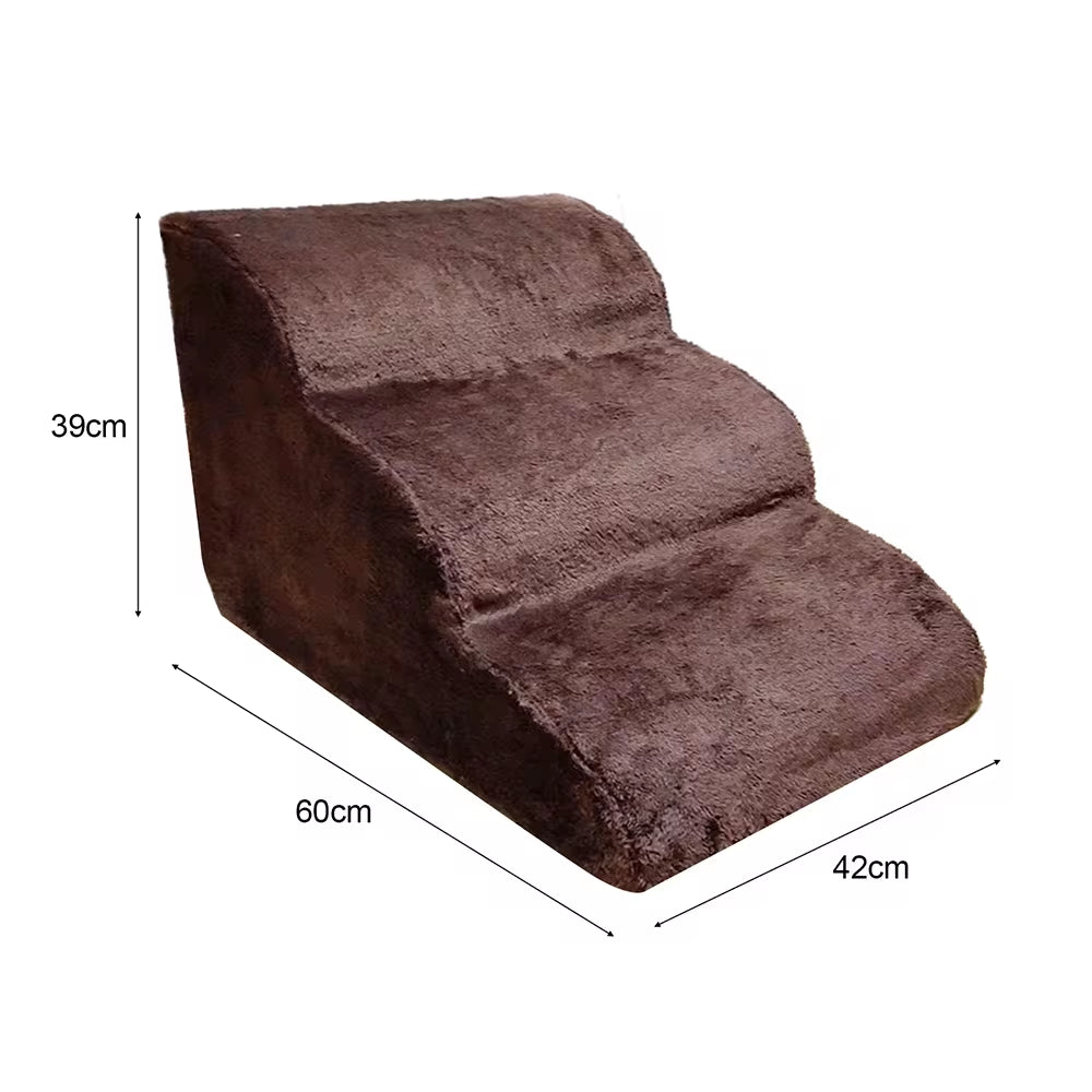 Dimensions of the Brown Pet Stairs, Non-Slip, Portable & Washable for Injured or Elderly Pets