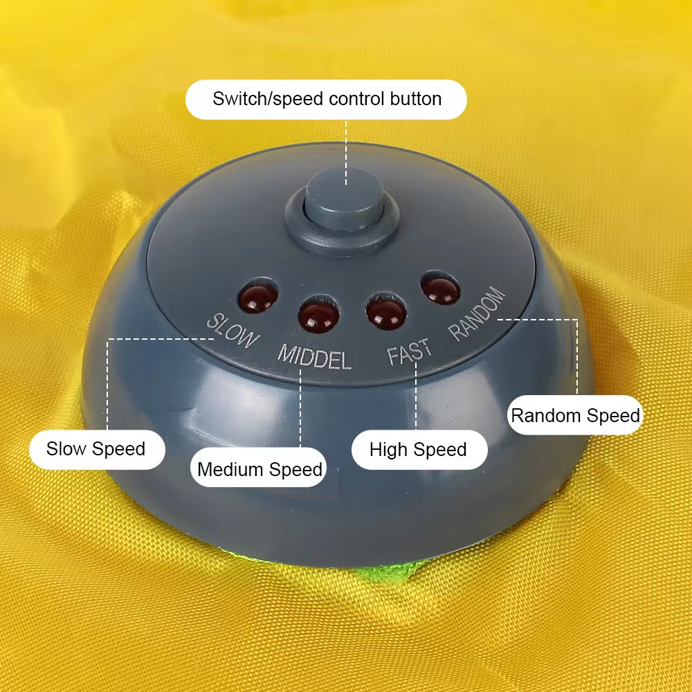 4 Speeds Motions of the Undercover Moving Mouse Feather Interactive Pet Toy for Cat Kitty