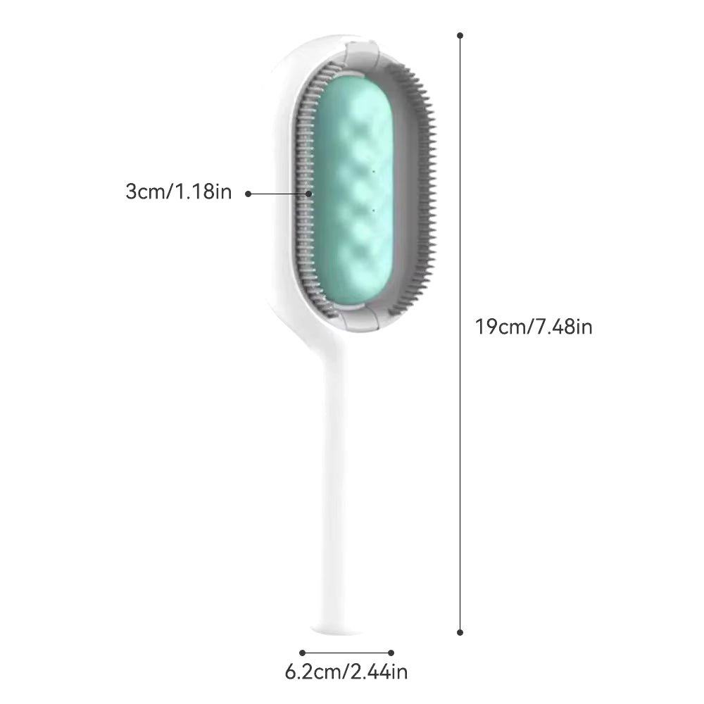 Blue Pet Grooming Comb Loose Hair Remover Brush for Pets Silicone Wipe and Water Tank Accessories