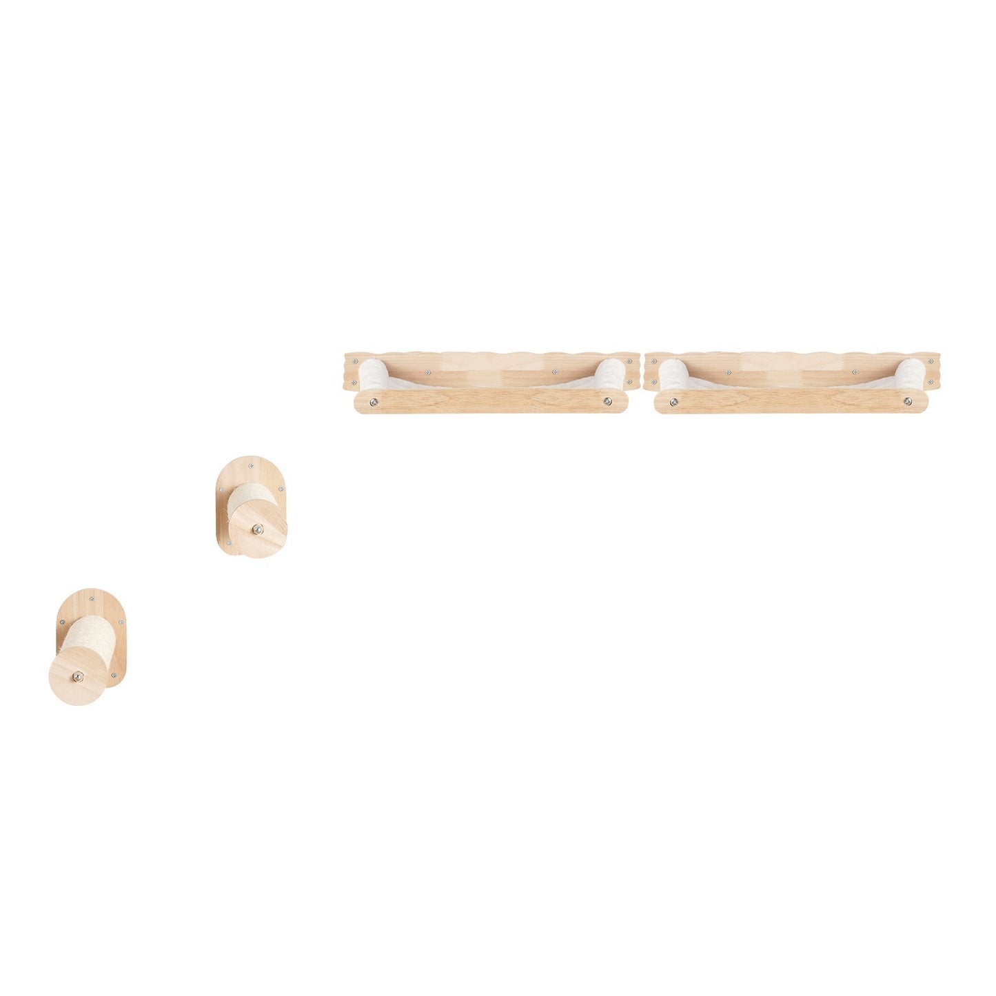 2 Jumping Platforms and 2 Hammocks Play Paradise 4pcs Wall Mounted Cat Shelves