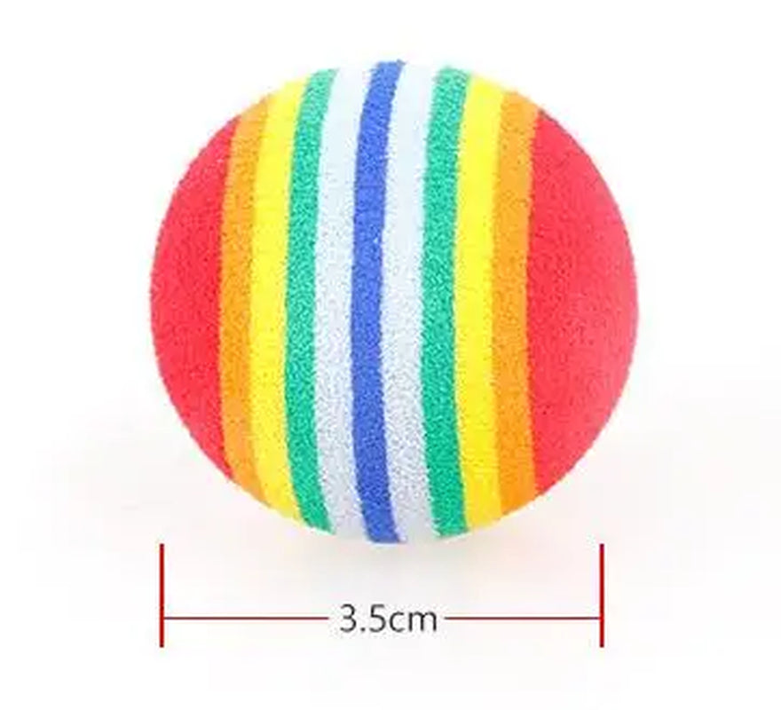 Rainbow Ball Plush Interactive Catnip Toy