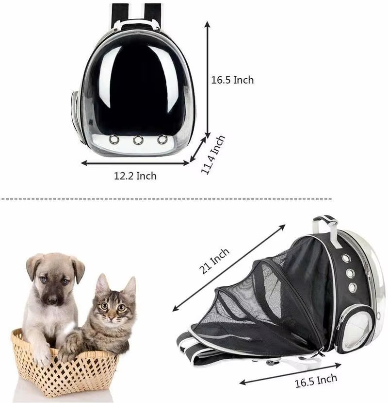 Dimensions of Portable Cat Carrier Capsule Backpack Foldable Bubble Pet Supplies