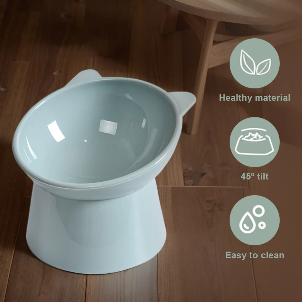Product Details Cat Food Bowl Tilted Design Elevated Ergonomic Whisker Friendly Non Slip