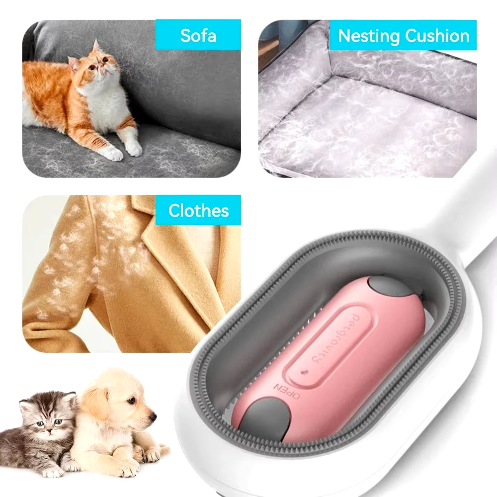 Pet Grooming Comb Loose Hair Remover Brush for Pets Silicone Wipe and Water Tank Product Accessories