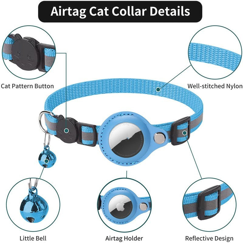 Product Details Reflective Cat Collar with Air Tag Holder & Bell