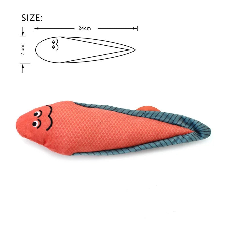 Red & Blue - 3D Simulation Fish Cat Toy with Catnip