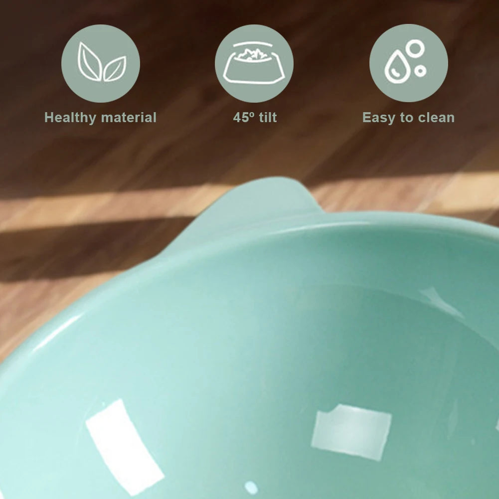 Product Details Cat Food Bowl Tilted Design Elevated Ergonomic Whisker Friendly Non Slip