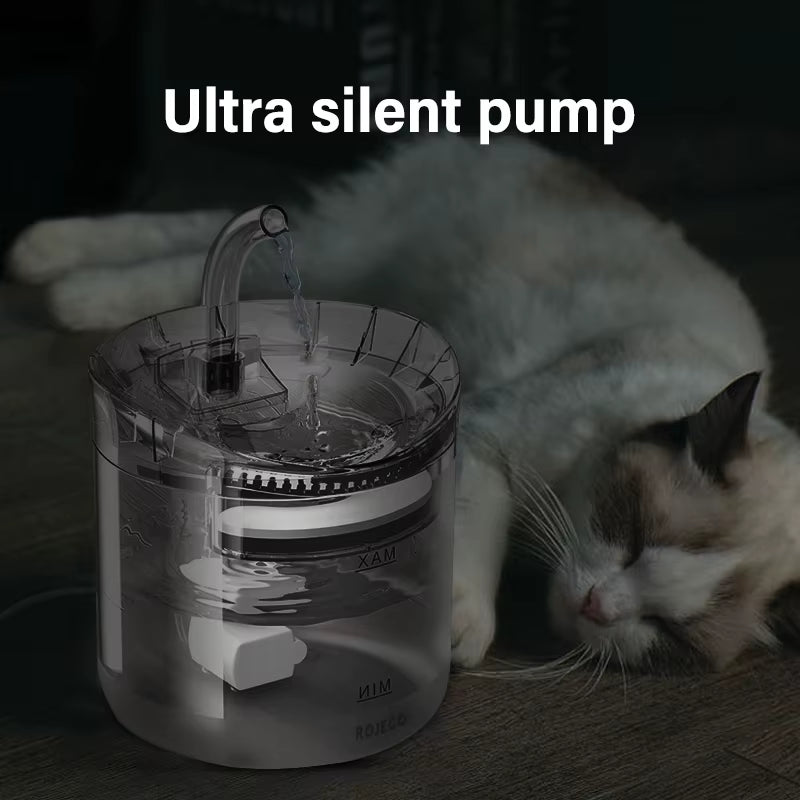 Ultra Silent Pump of the Automatic Cat Water Fountain, Dispenser with Auto Sensor and Accessories