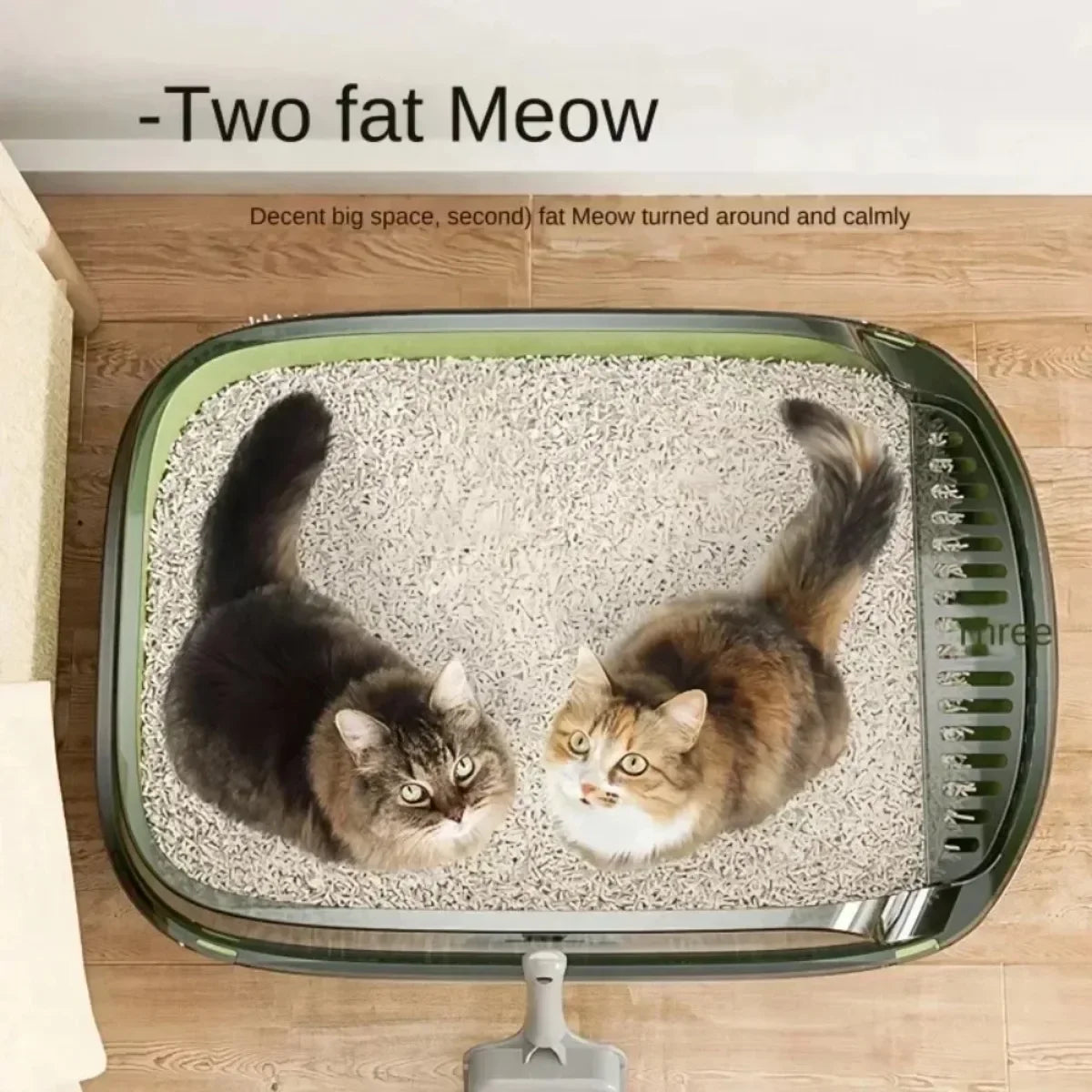 Open Cat Litter Box Thickening Kitty Sandbox Semi-Enclosed High Side Splashproof Pet Bedpans with Litter Scoop Cat Supplies