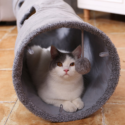 Long Cat Tunnel Toys with cat inside