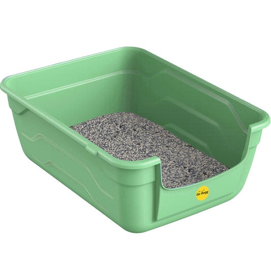 Green Large High Sided Cat Litter Box