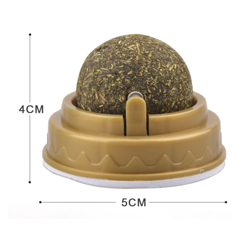 Rotary Catnip Ball Treats for Dental Health