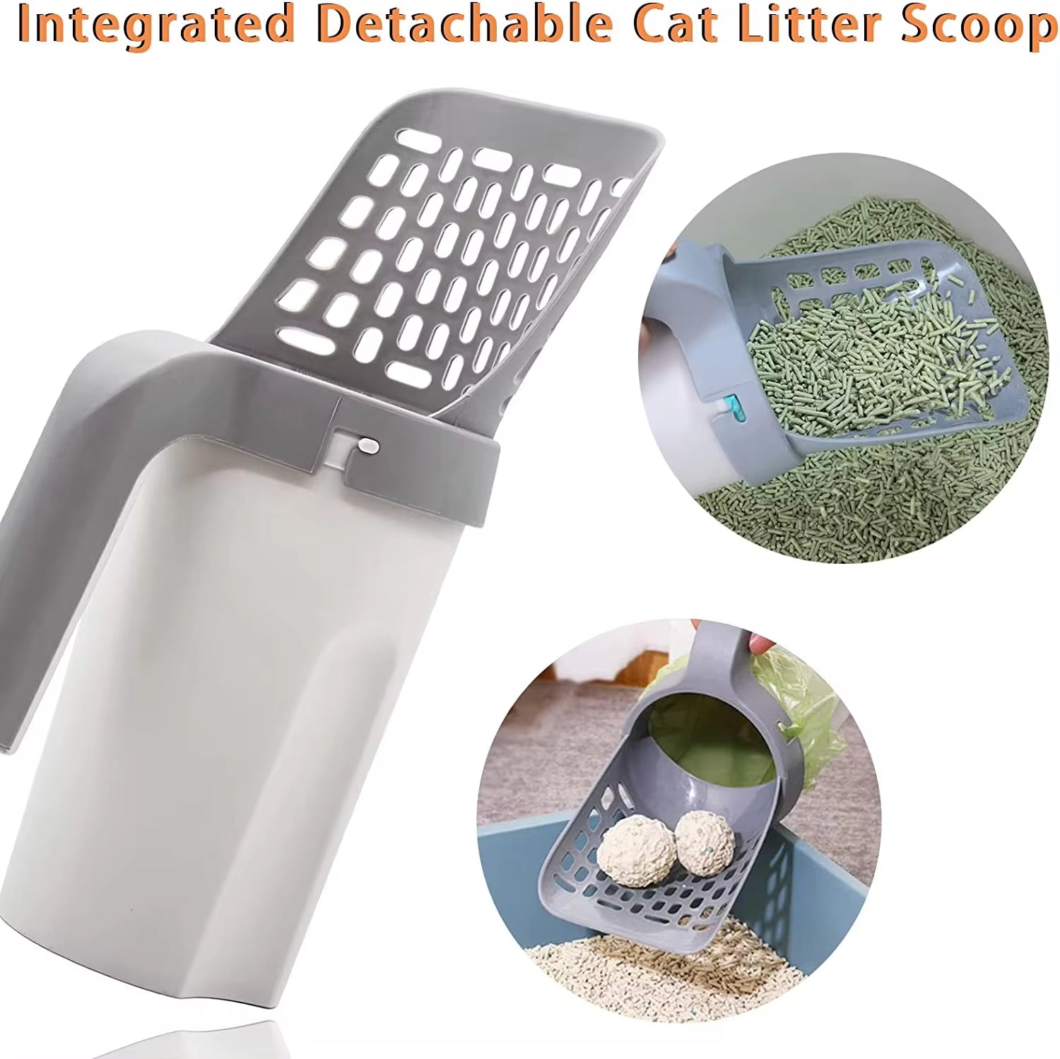 With integrated Detachable Cat Litter Scoop
