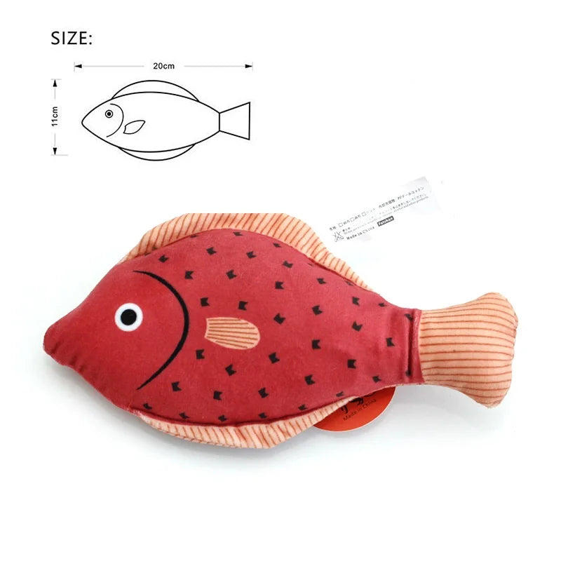Red Pink - 3D Simulation Fish Cat Toy with Catnip