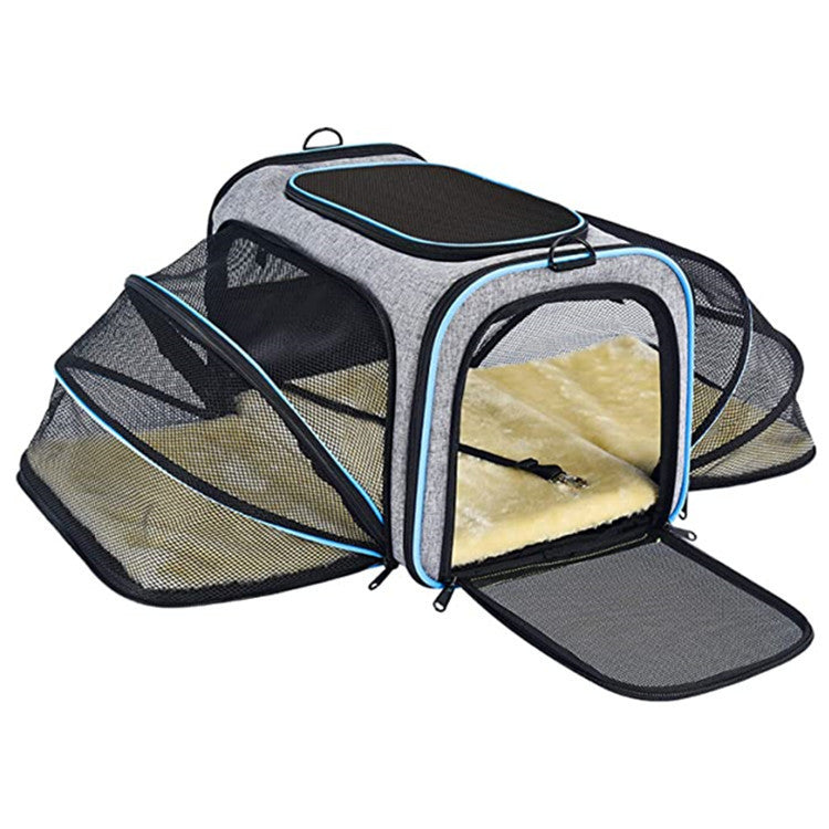 Expandable Airline Approved Cat Carrier in Grey