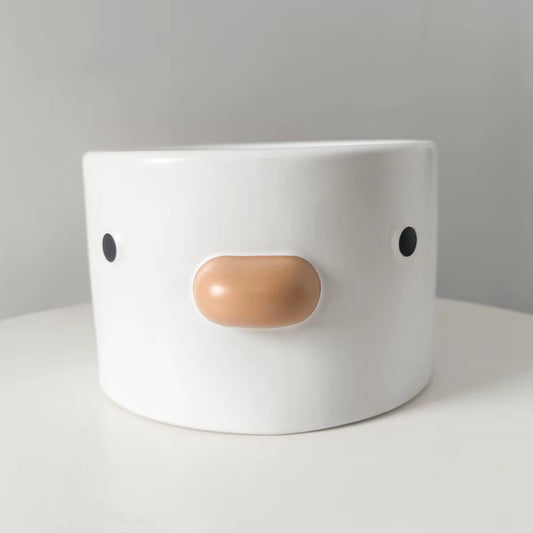 Cute Chick Design Ceramic Pet Cat Small Dog Water Bowl 500ml
