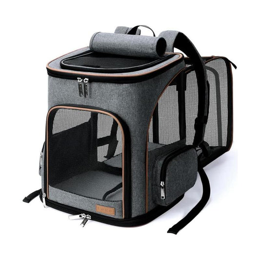 Grey Pet Carrier Backpack 