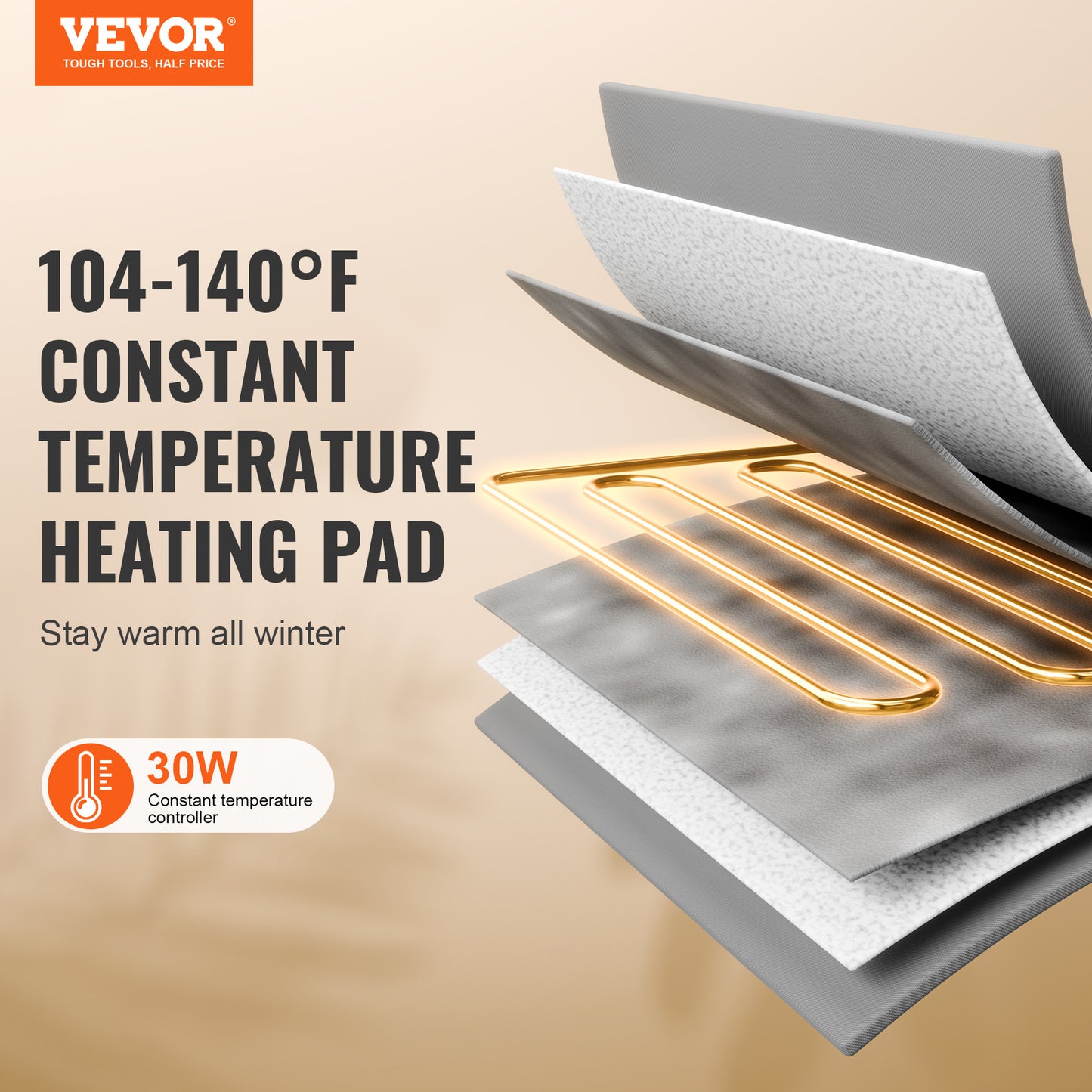 Constant Temperature of 104 to 140 F / 40 to 60 C Elevated Heated Cat House 