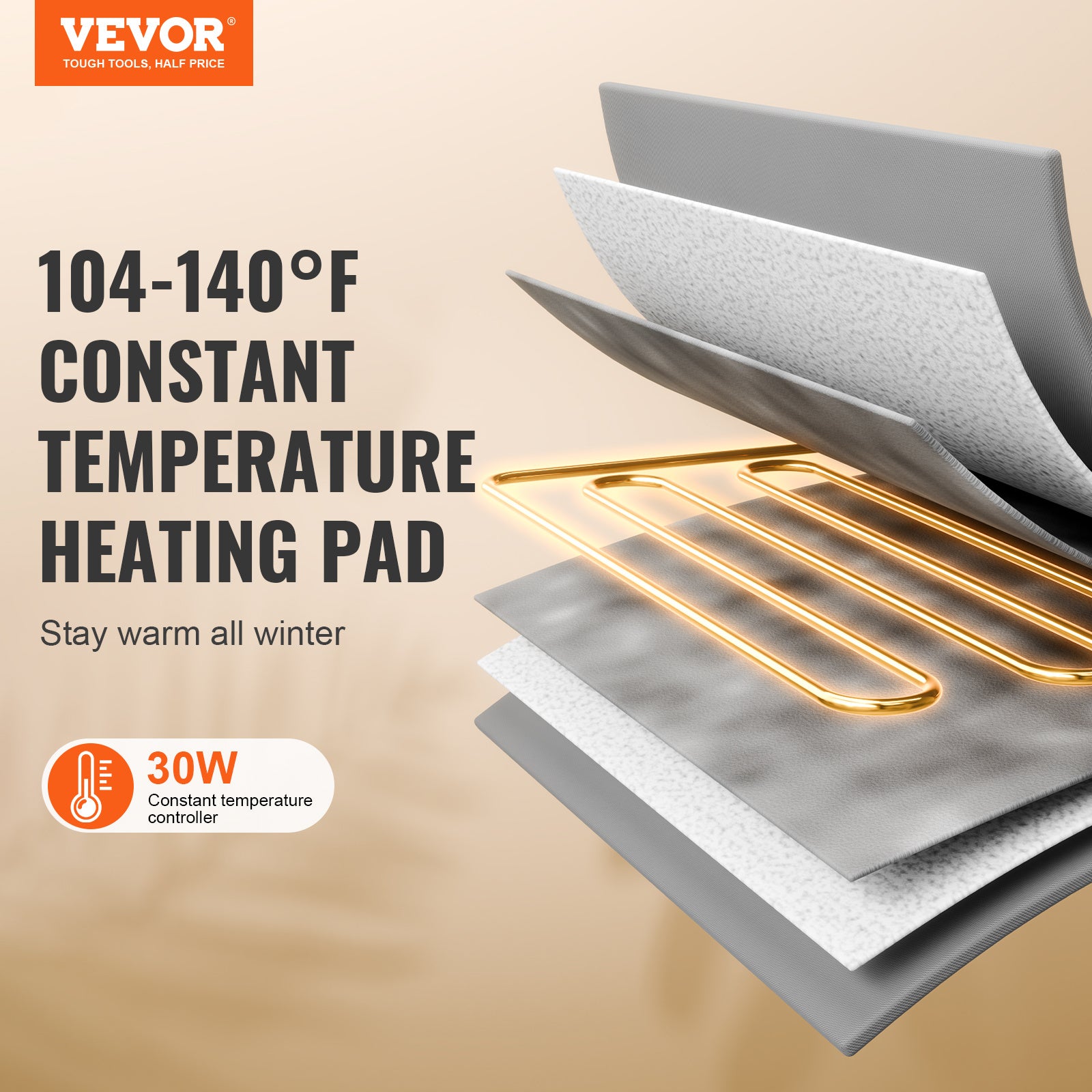 Constant Temperature of 104 to 140 F / 40 to 60 C Elevated Heated Cat House 
